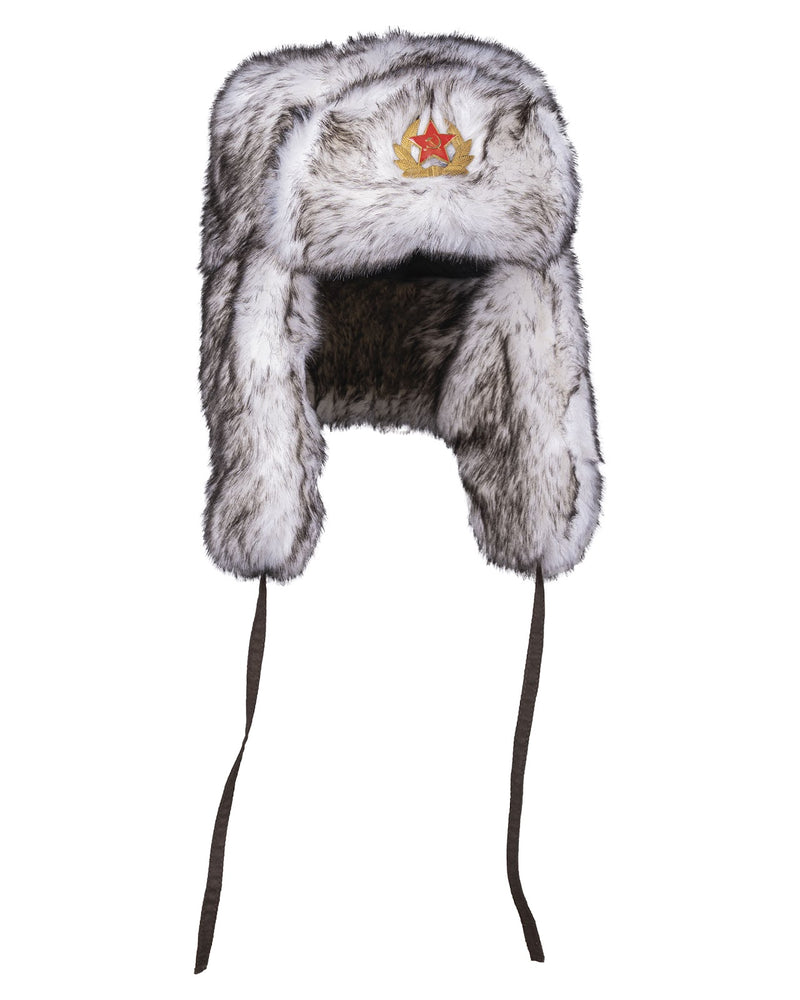 Bonnet chapka type russe Mil-Tec en acrylique doublé polyester avec liens de menton