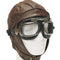 Bonnet d'aviateur Mil-Tec en cuir de bovin doublé coton boucles de réglage menton et nuque