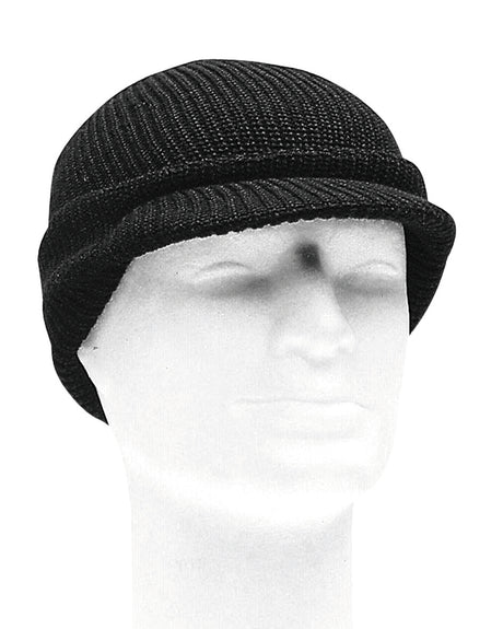 Bonnet type US Watch Cap Mil-Tec en polyacrylique tricoté avec visière courte