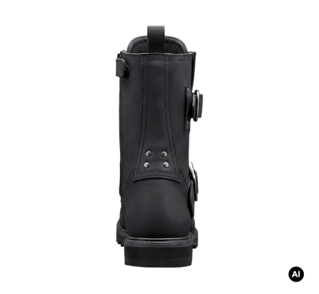 Bottes Brandit Bikerboot cuir mat glissière latérale deux boucles renfort de sélecteur