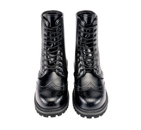 Bottes Brandit Budapester Phantom 10 œillets cuir perforé coque d'acier semelle cousue