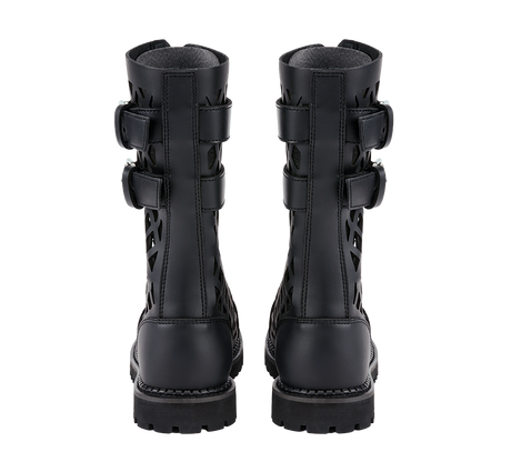 Bottes Brandit Grid Phantom cuir 14 œillets tige ajourée deux boucles coque d'acier