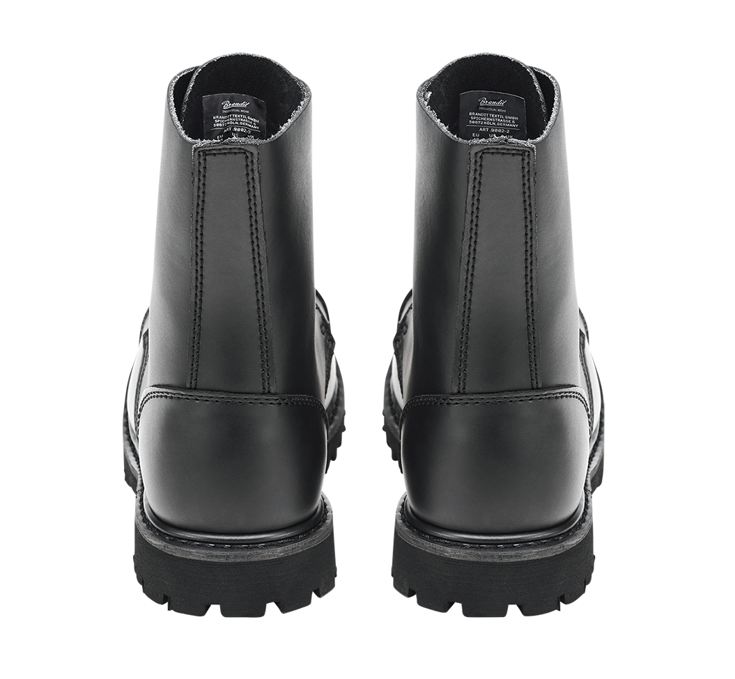 Bottes Brandit Phantom 10 œillets cuir tige mi-haute coque d'acier semelle vissée