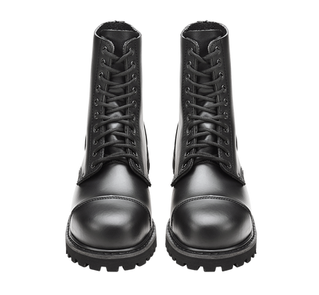 Bottes Brandit Phantom 10 œillets cuir tige mi-haute coque d'acier semelle vissée