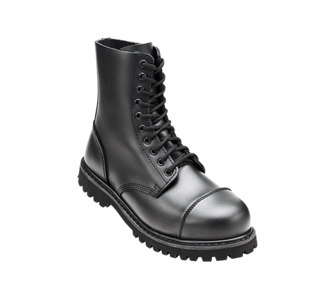 Bottes Brandit Phantom 10 œillets cuir tige mi-haute coque d'acier semelle vissée