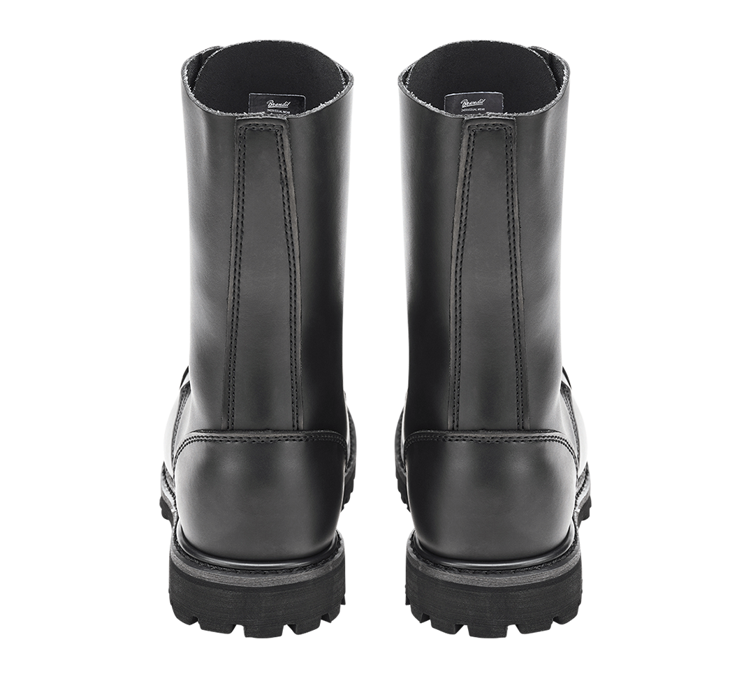 Bottes Brandit Phantom 14 œillets cuir tige montante coque d'acier semelle vissée