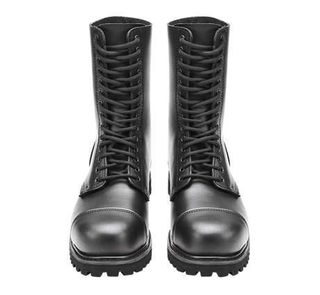Bottes Brandit Phantom 14 œillets cuir tige montante coque d'acier semelle vissée