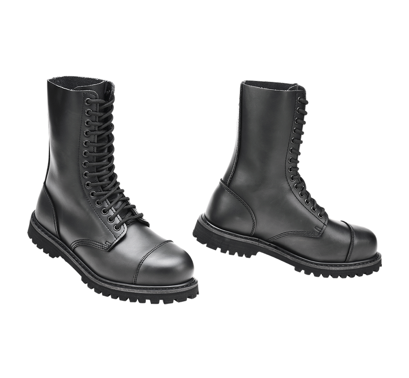 Bottes Brandit Phantom 14 œillets cuir tige montante coque d'acier semelle vissée