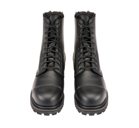 Bottes Brandit Phantom Fur Liner 10 œillets cuir doublure polyester coque d'acier