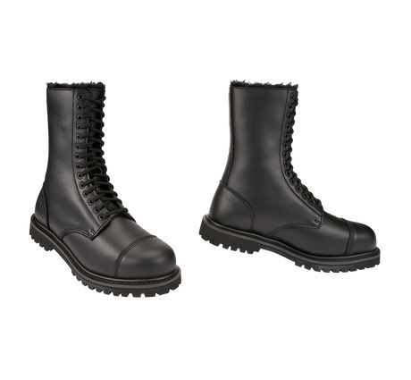 Bottes Brandit Phantom Fur Liner 14 œillets cuir doublure polyester tige montante