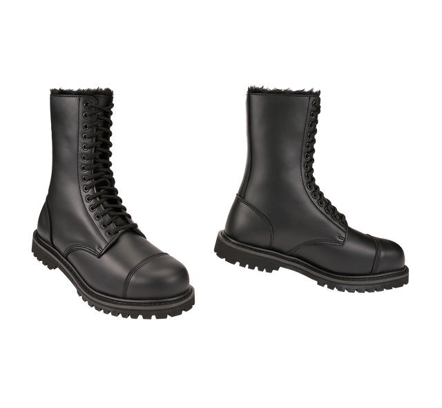 Bottes Brandit Phantom Fur Liner 14 œillets cuir doublure polyester tige montante