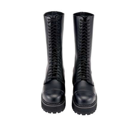Bottes Brandit Plateau Phantom 20 œillets cuir semelle plateforme cousue coque d'acier