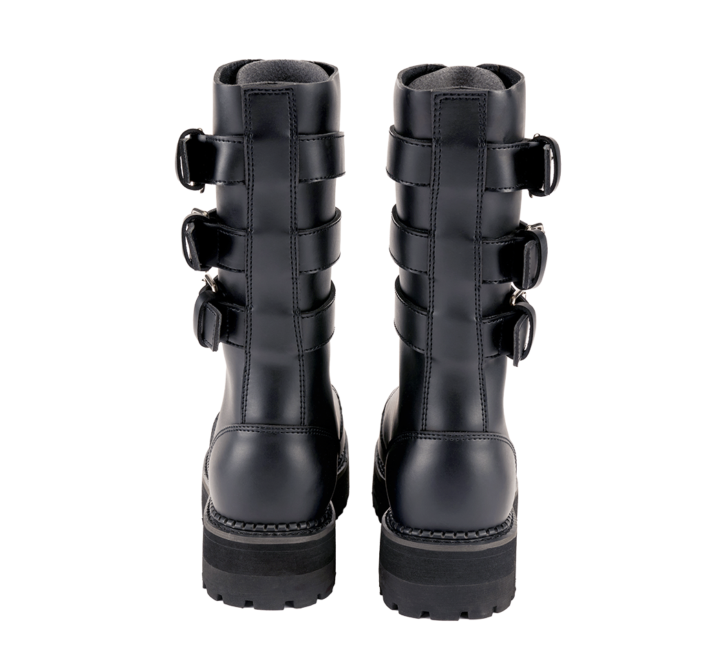 Bottes Brandit Plateau Phantom trois boucles cuir semelle plateforme cousue