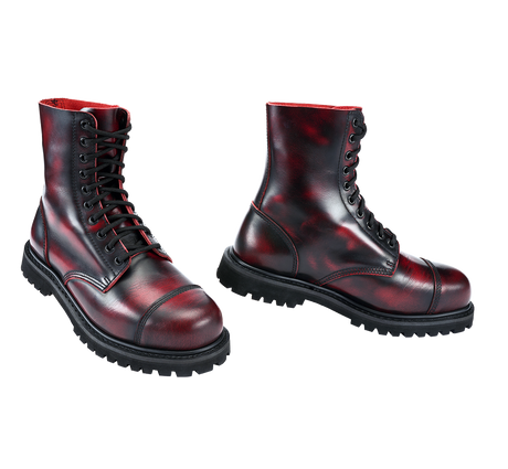 Bottes Brandit Rub Off Phantom 10 œillets cuir patiné coque d'acier pointures britanniques