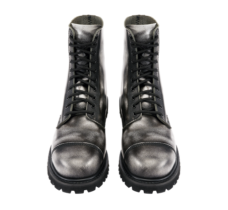 Bottes Brandit Rub Off Phantom 10 œillets cuir patiné coque d'acier pointures britanniques