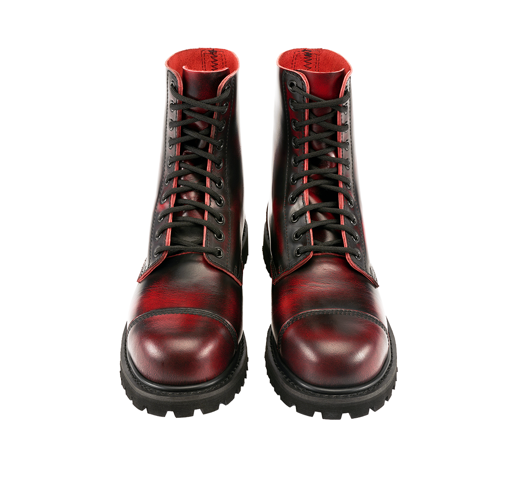Bottes Brandit Rub Off Phantom 10 œillets cuir patiné coque d'acier pointures britanniques