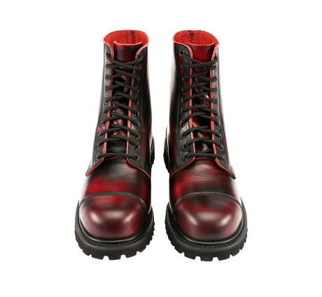 Bottes Brandit Rub Off Phantom 10 œillets cuir patiné coque d'acier pointures britanniques