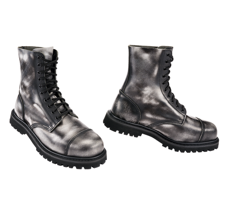Bottes Brandit Rub Off Phantom 10 œillets cuir patiné coque d'acier pointures britanniques