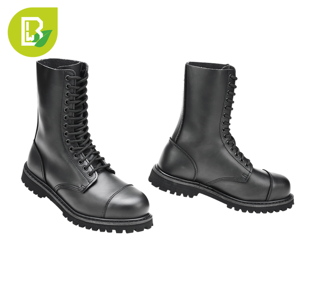 Bottes Brandit Vegantom 14 œillets tige polyuréthane doublure coton coque d'acier