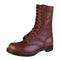 Bottes de saut type US Mil-Tec en cuir grainé, laçage à douze œillets