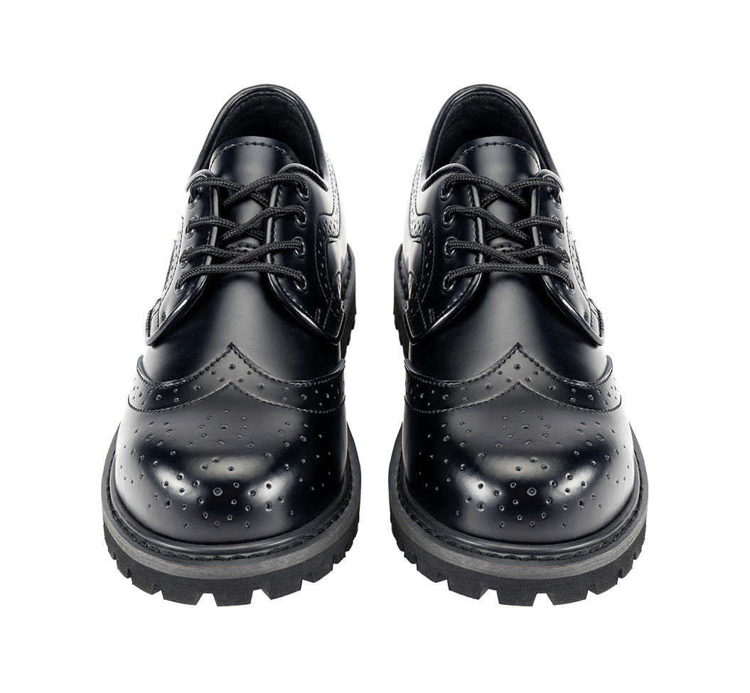 Bottines Brandit Budapester Phantom 4 œillets cuir perforé coque d'acier semelle cousue