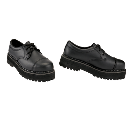 Bottines Brandit Plateau Phantom 3 œillets cuir semelle plateforme coque d'acier