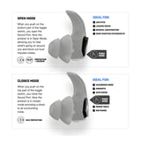 Bouchons d'oreilles AXIL X30i Impulse à valve commutable SNR 25 dB et IPIL 31 dB en mousse