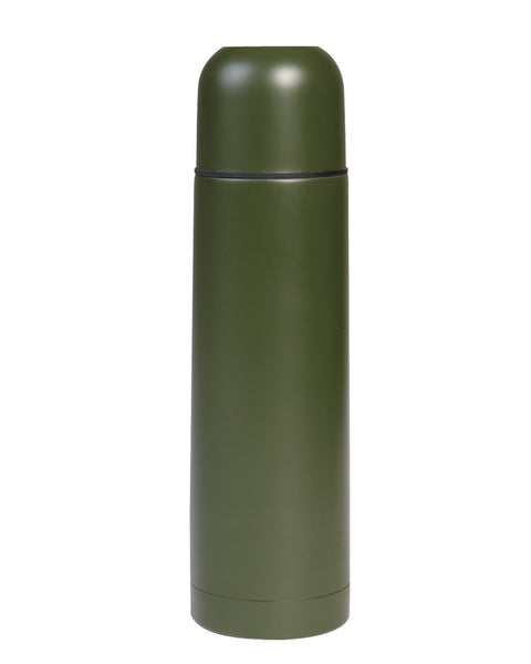 Bouteille thermos Mil-Tec en acier inoxydable 1 litre à isolation sous vide avec gobelet