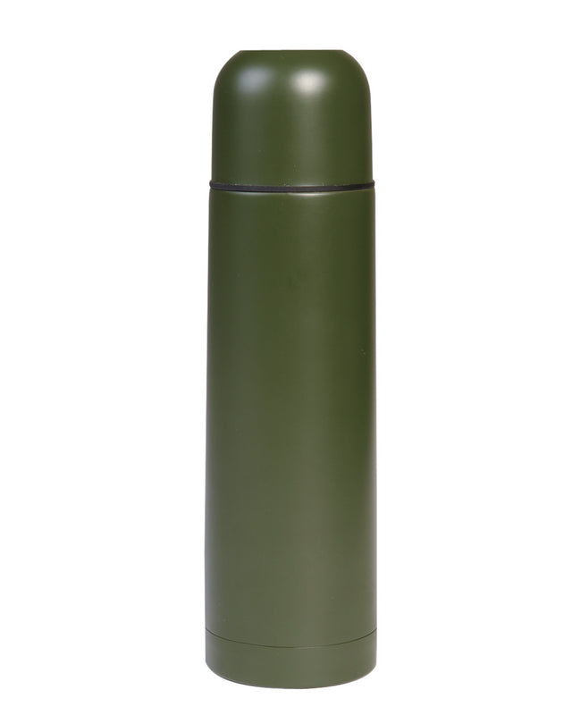 Bouteille thermos Mil-Tec en acier inoxydable 1 litre à isolation sous vide avec gobelet