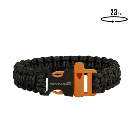 Bracelet de survie Pentagon Pselion en paracord 7 brins 4,8 m de cordage boucle POM