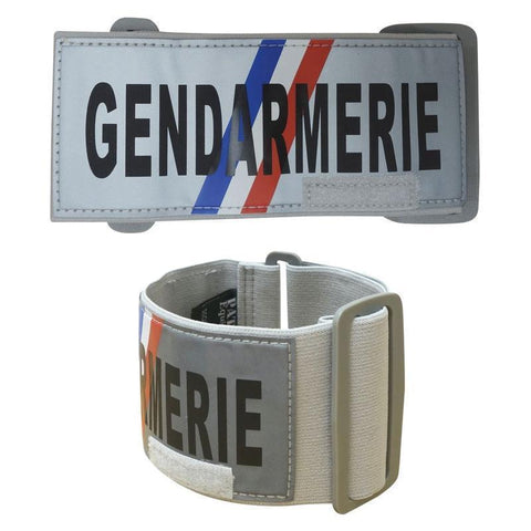 Brassard d'identification Gendarmerie Patrol Equipement rétroréfléchissant 7 cm