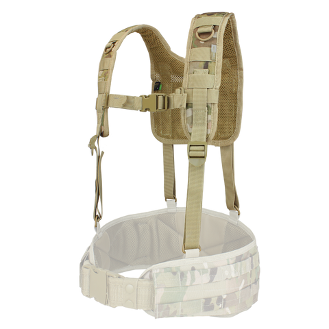 Brêlage Condor H-Harness bretelles contour maille aérée trois rangées de sangles