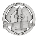 Brevet de pointeur mortier de 81 mm Boussemart insigne en zamac injecté gravé