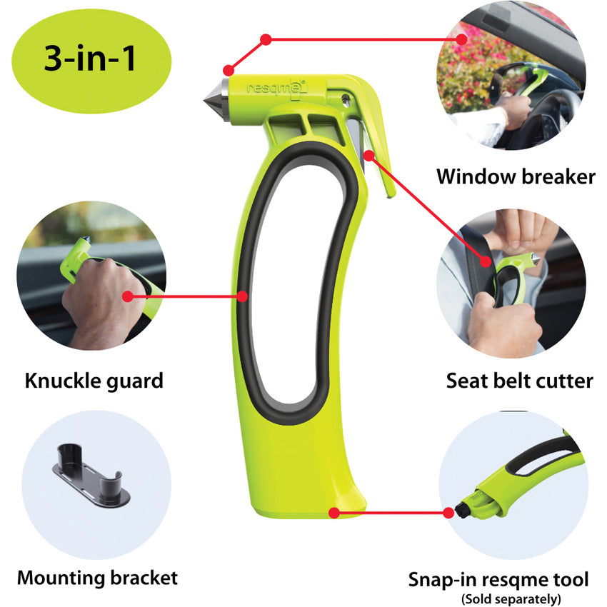 Brise vitre Resqme Resqhammer 16 cm manche polymère