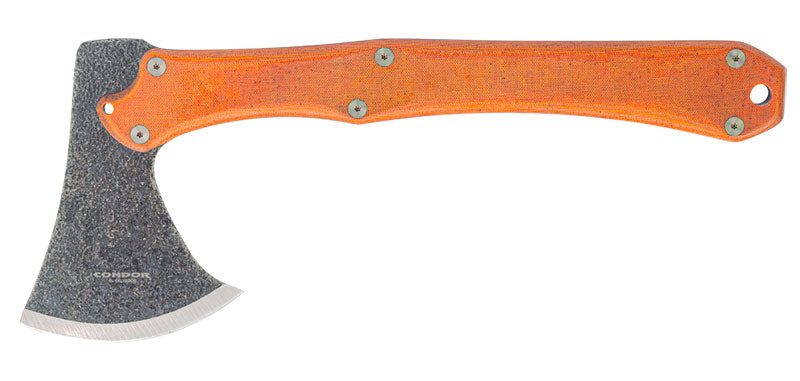 Hache Condor Mountain Pass acier 1075 High Carbon lame 108 mm fil lisse