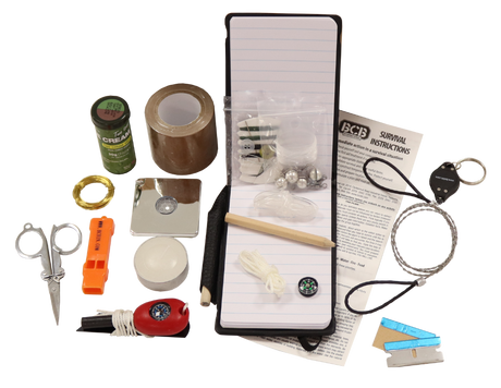 Kit de survie SERE BCB 21 pièces avec crème de dissimulation et ciseaux pliants