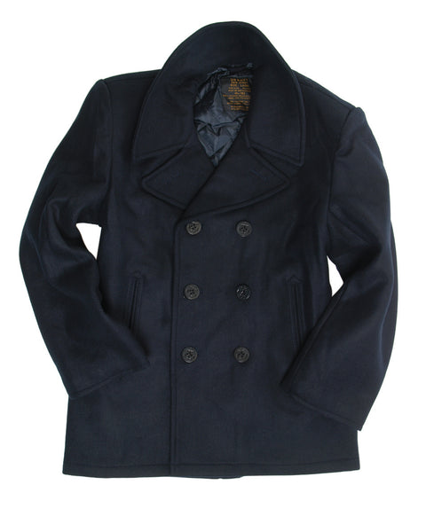 Caban type US Navy Mil-Tec en laine et viscose doublé matelassé à double boutonnage