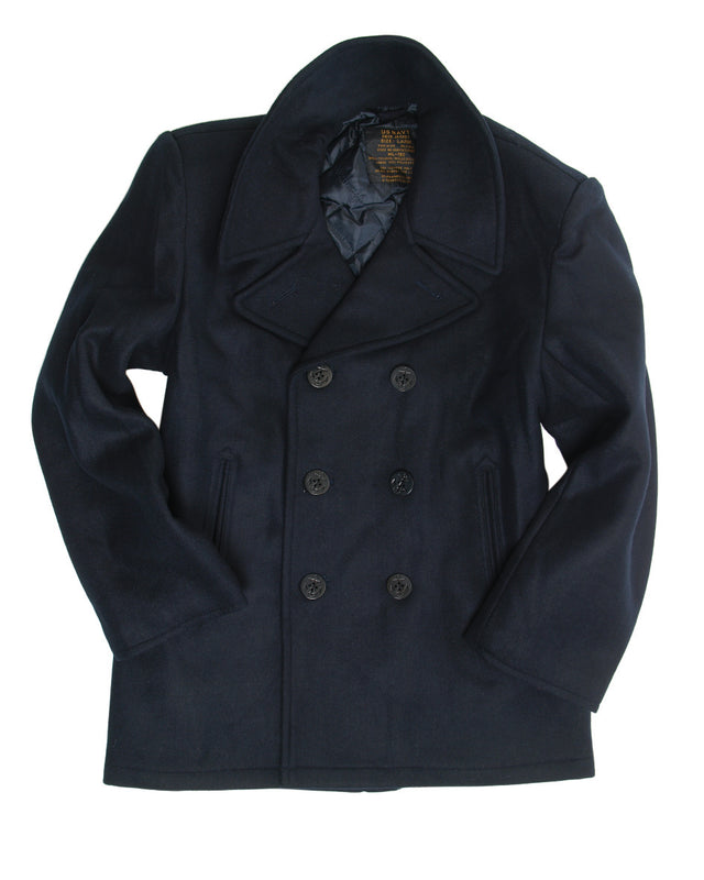 Caban type US Navy Mil-Tec en laine et viscose doublé matelassé à double boutonnage