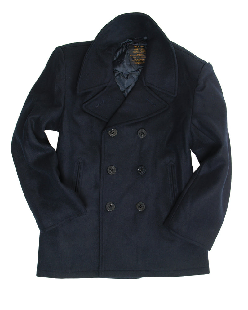 Caban type US Navy Mil-Tec en laine et viscose doublé matelassé à double boutonnage