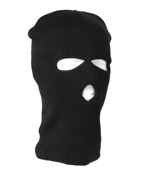 Cagoule trois trous Mil-Tec en maille fine polyacrylique couvrant la tête et le cou