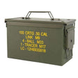 Caisse à munitions Mil-Tec type US M2A1 en acier DC01 calibre .50 avec poignée et mécanisme de verrouillage