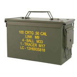 Caisse à munitions Mil-Tec type US M2A1 en acier DC01 calibre .50 avec poignée et mécanisme de verrouillage