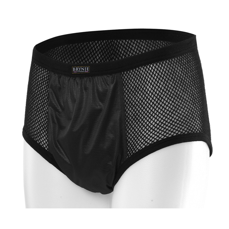 Caleçon Brynje Super Thermo Hipster résille avec panneau coupe-vent frontal, 75 g