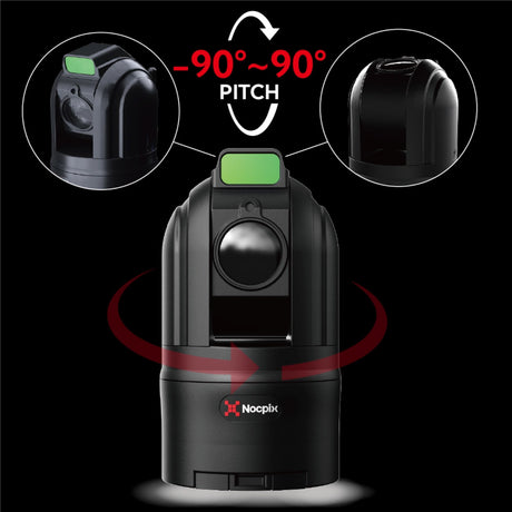 Caméra thermique dôme Nocpix M6T25S capteur 640 x 512 px télémètre 1200 m IP56