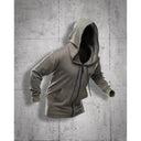 Cardigan à capuche femme GK Undercover Anonymous maille 350 g/m² deux poches