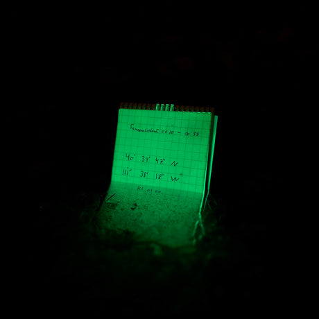 Carnet Modestone phosphorescent tout-temps 60 pages lisibles de nuit