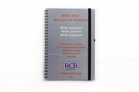 Carnet de notes BCB Write Wet en papier imperméable recyclable avec crayon fourni