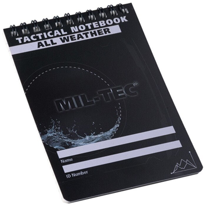 Carnet tactique Mil-Tec étanche 48 feuillets format 100 × 150 mm