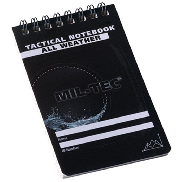 Carnet tactique Mil-Tec étanche 48 feuillets format 75 × 130 mm