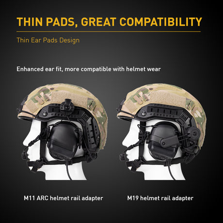 Casque de communication bi-canal Earmor M33 PRO deux réseaux radio simultanés